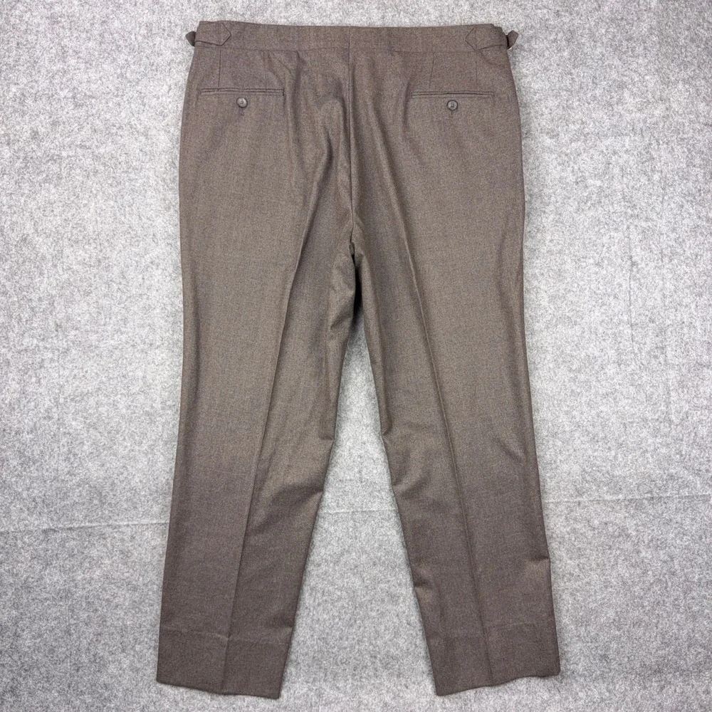 Brooks Brothers Trousers Mens W38 Brown Vitale Barberis Canonico Wool Cashmere